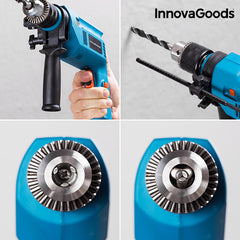 InnovaGoods Percussion Drill & Screwdriver 500W