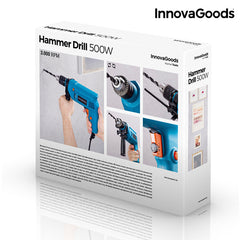 InnovaGoods Percussion Drill & Screwdriver 500W